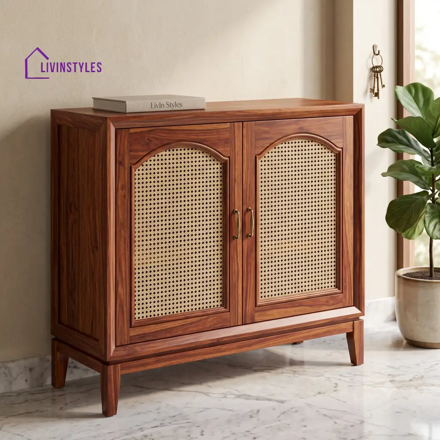 Kavitha Sheesham Wood Shoe Rack | Wooden Shoe Cabinet