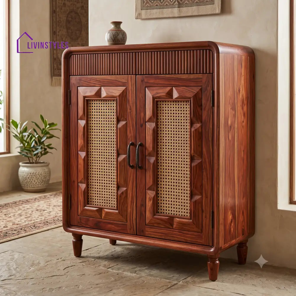 Kavitha Wooden Shoe Rack for Home | Shoe Cabinet