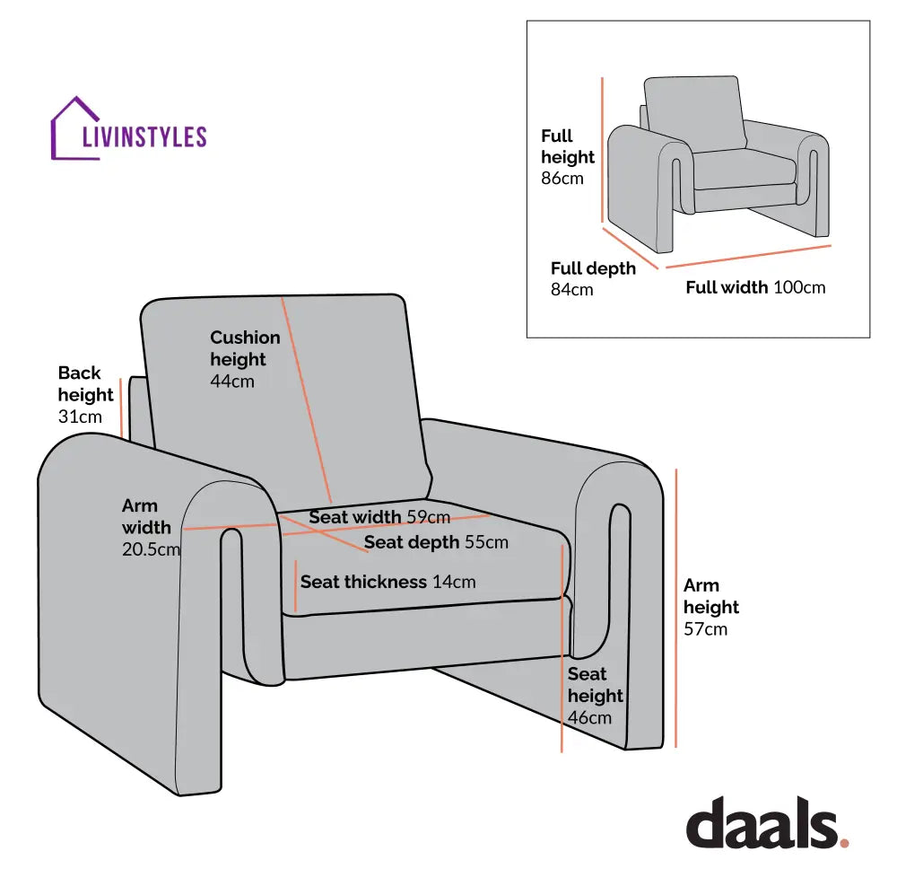 Hampstead Taupe Boucle Curved Armchair Accent Chairs