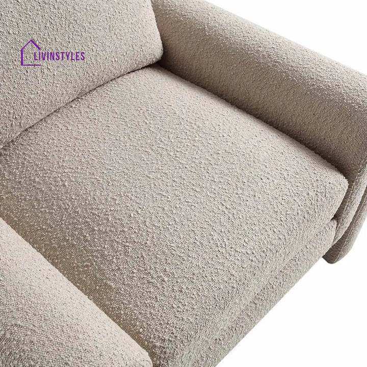 Hampstead Taupe Boucle Curved Armchair Accent Chairs