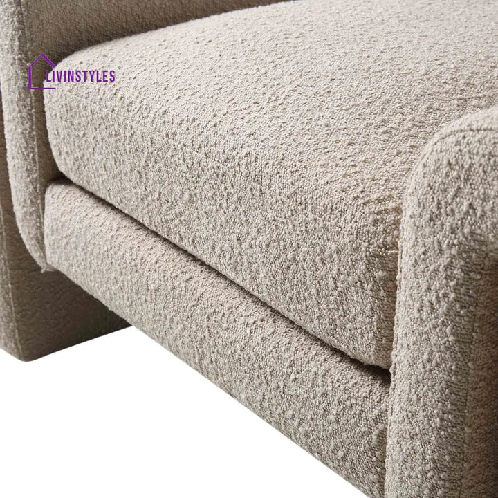 Hampstead Taupe Boucle Curved Armchair Accent Chairs