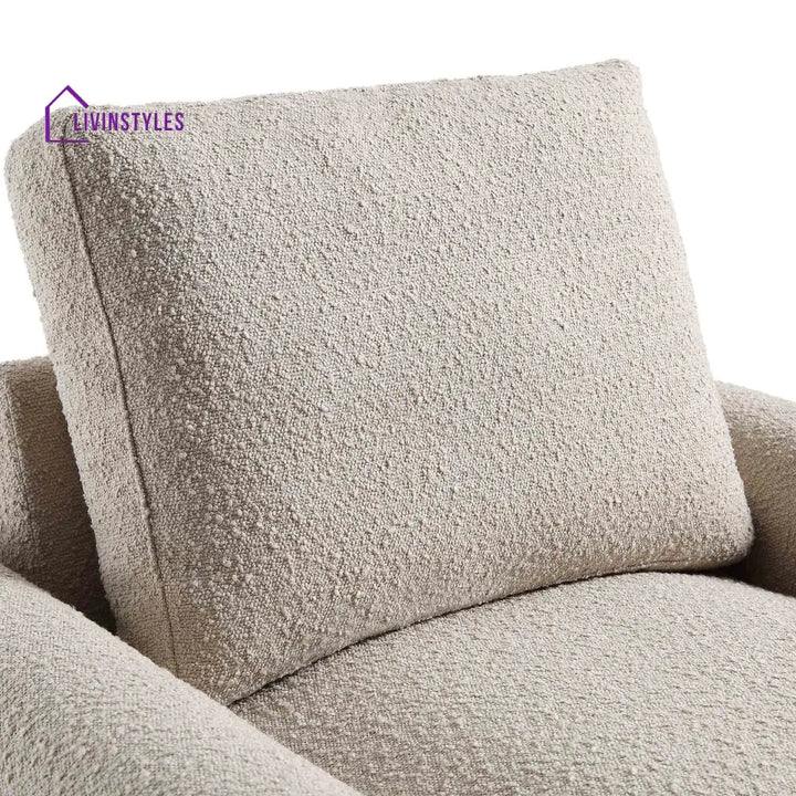 Hampstead Taupe Boucle Curved Armchair Accent Chairs