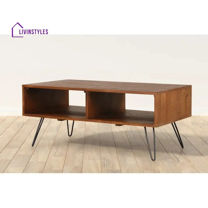 Kavya Metal and Wooden Coffee Table for Living Room