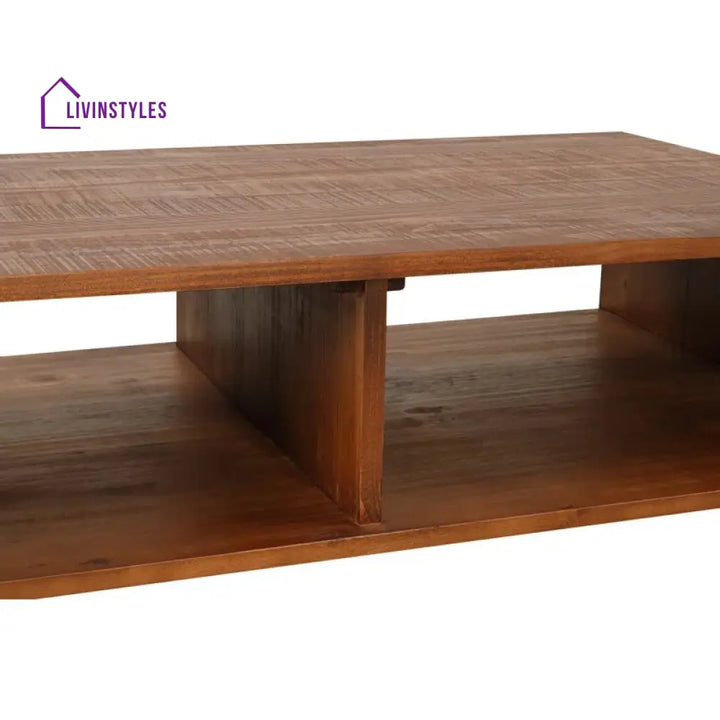 Kavya Metal and Wooden Coffee Table for Living Room