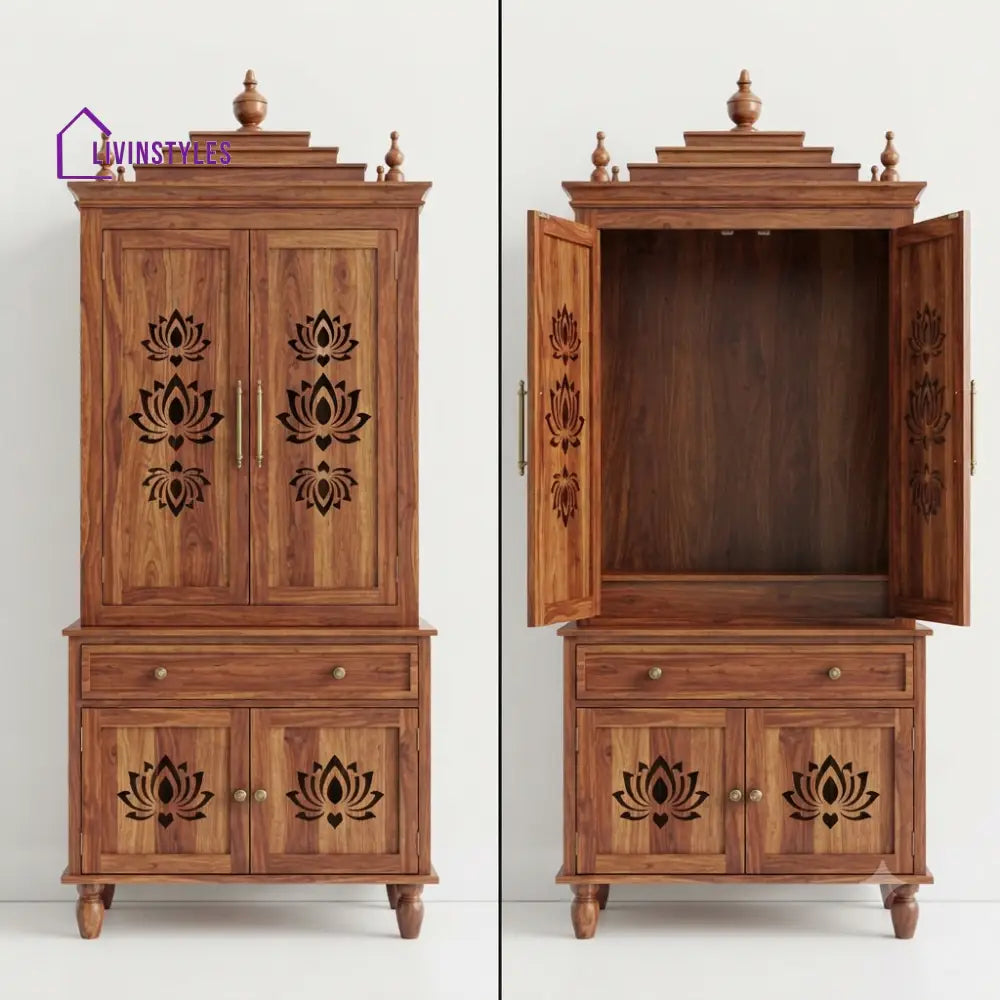 Kavya Premium Solid Wood Home Temple | Pooja Mandir for Home