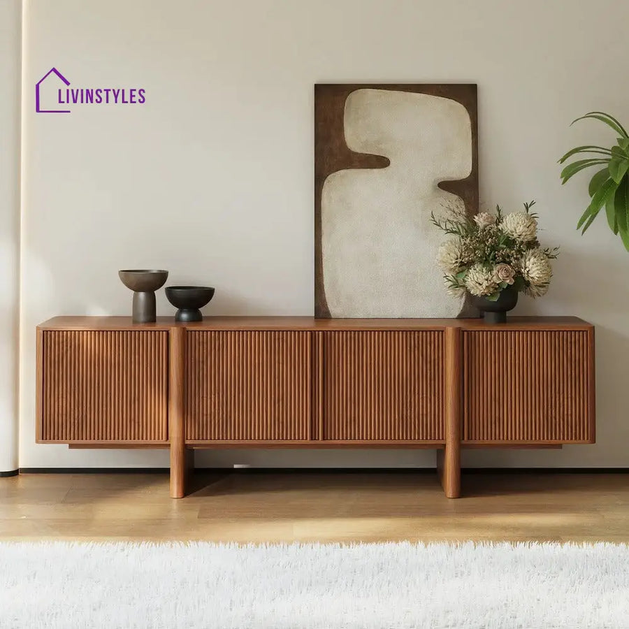 Kayla Solid Sheesham Wood Tv Unit | Console for Living Room