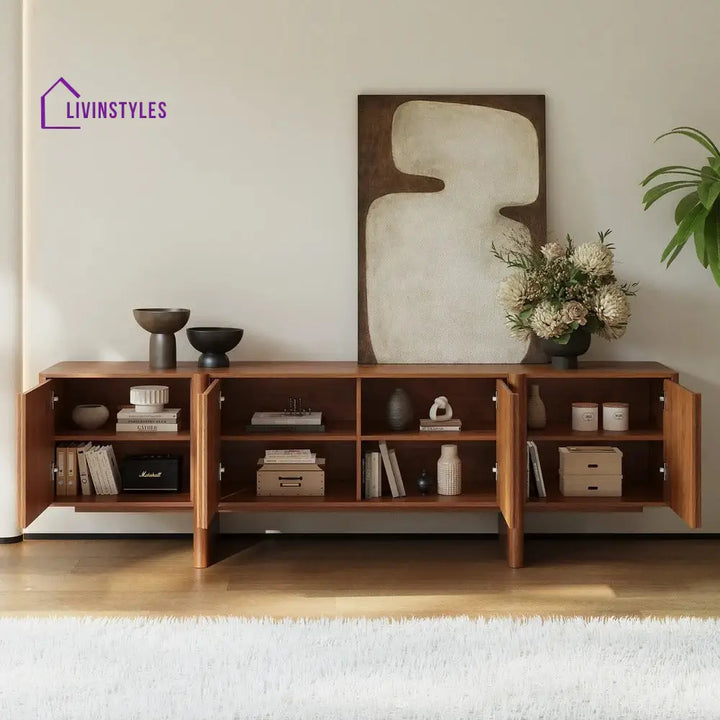 Kayla Solid Sheesham Wood Tv Unit | Console for Living Room