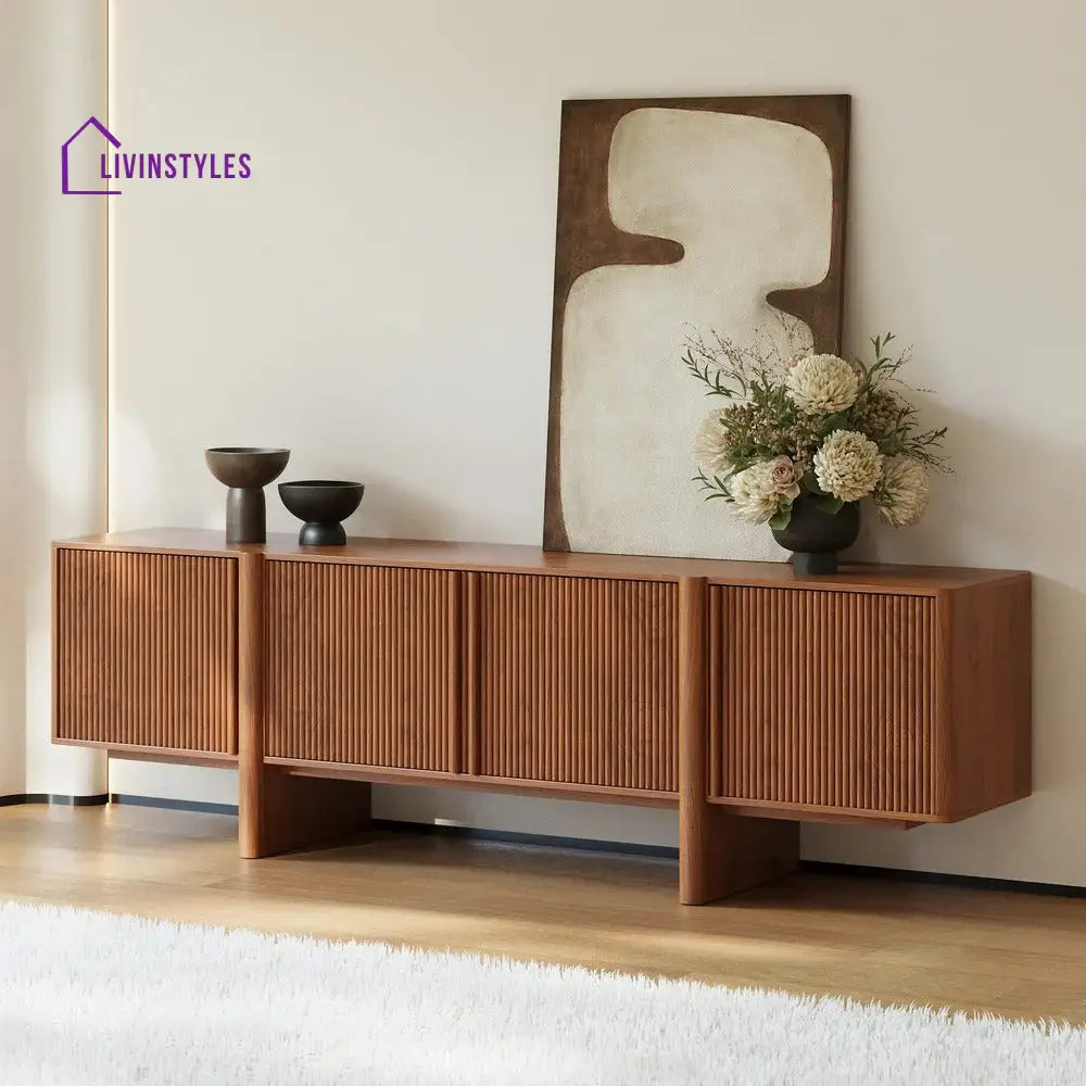 Kayla Solid Sheesham Wood Tv Unit | Console for Living Room