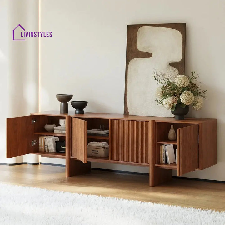 Kayla Solid Sheesham Wood Tv Unit | Console for Living Room