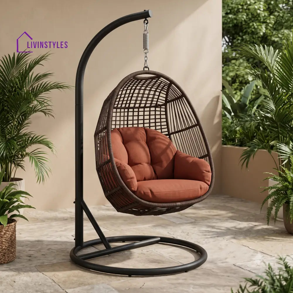 Kazimierz Premium MS Frame with Powder Coated Outdoor Swing Chair with Stand