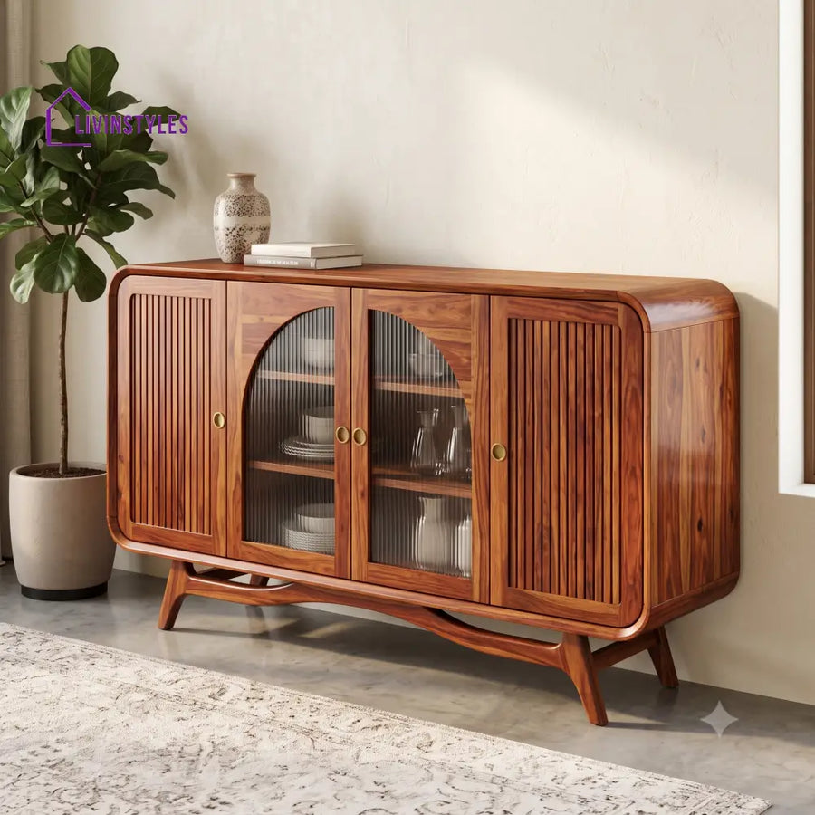 Keerthana Premium Sheesham Wood Sideboard and Cabinet for Living Room