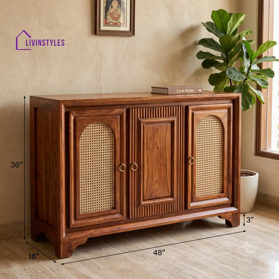 Keerthana Sheesham Wood Shoe Rack | Wooden Shoe Cabinet