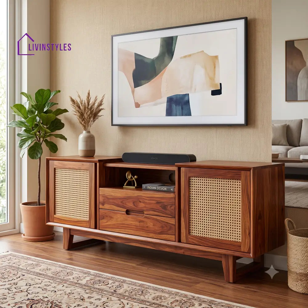 Keerthana Sheesham Wood Tv Unit for Living Room | Tv Cabinet | Tv Console
