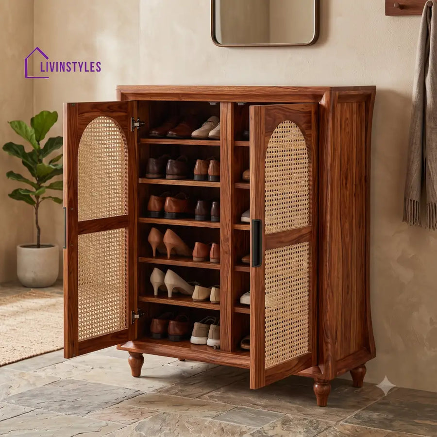 Keerthana Wooden Shoe Rack for Home | Shoe Cabinet