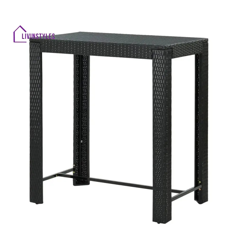 Kehinde Outdoor Rattan Wicker High Top Bar Table - Bar Table