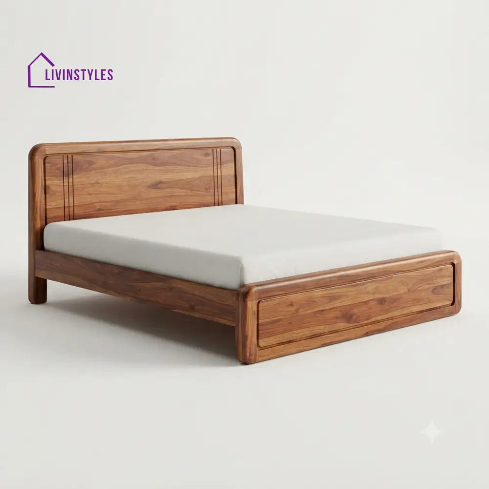 Keitumetse Wooden Double Bed | King Size Bed | Queen Size Bed - Bed Without Storage
