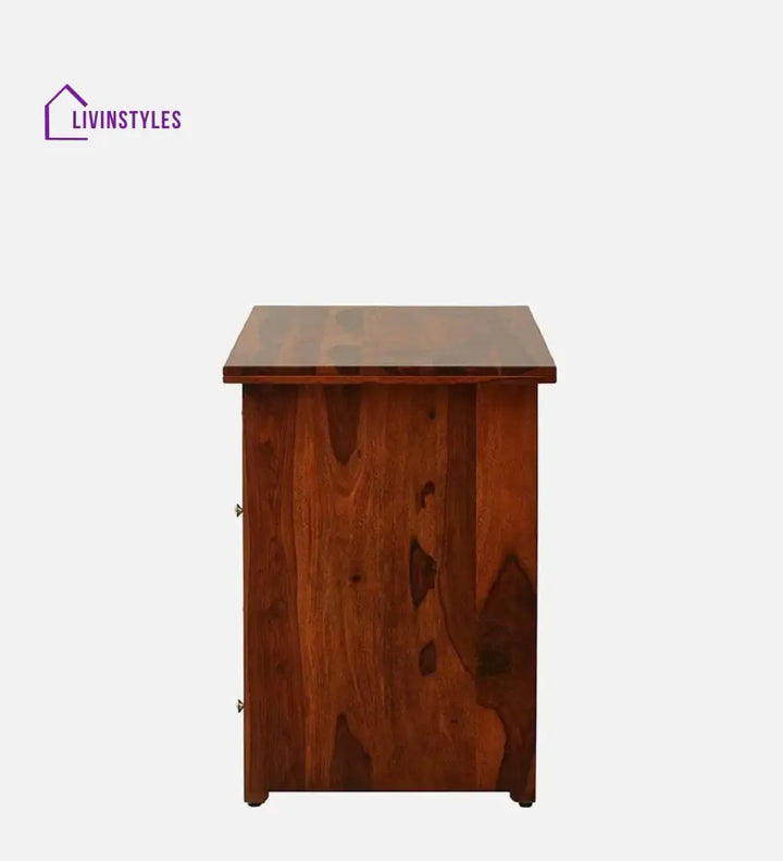 Kelty Sheesham Wood Writing Table In Honey Oak Finish With Drawers