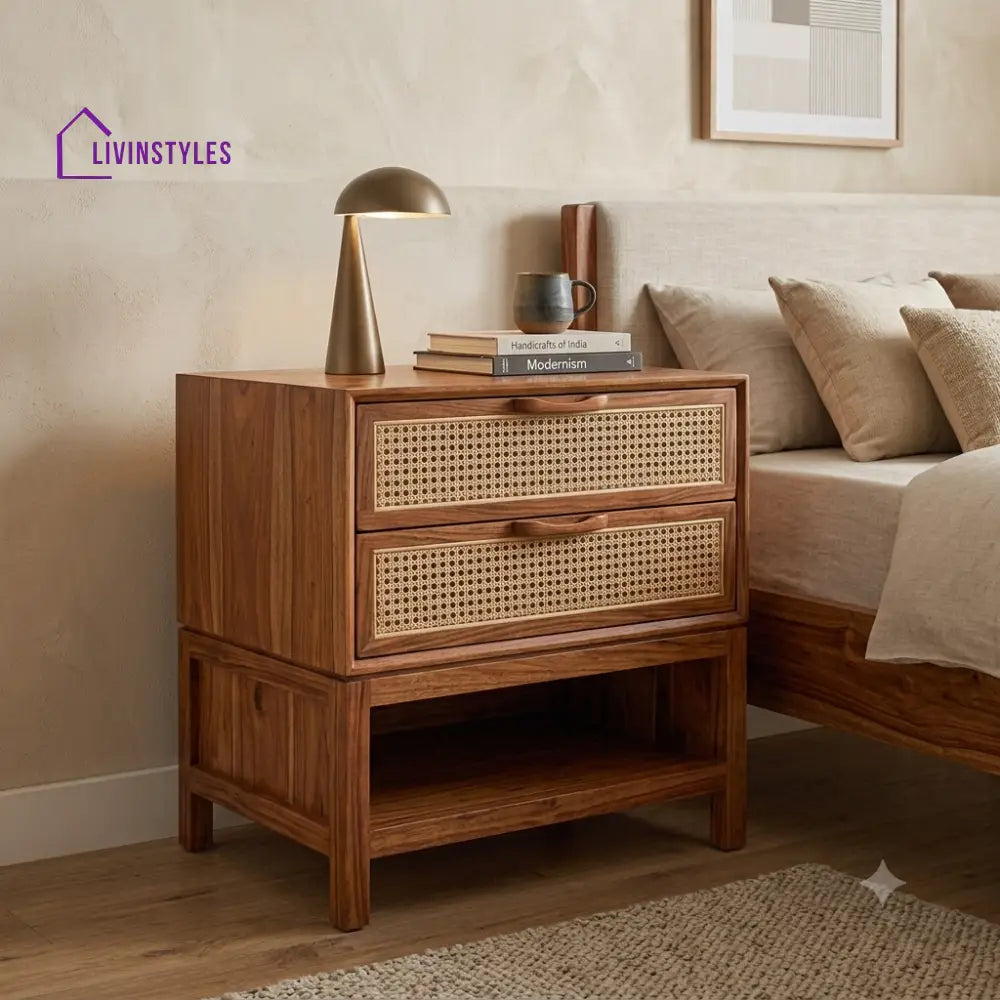 Kemi Premium Wooden Bedside Table | Side Table for Bedroom