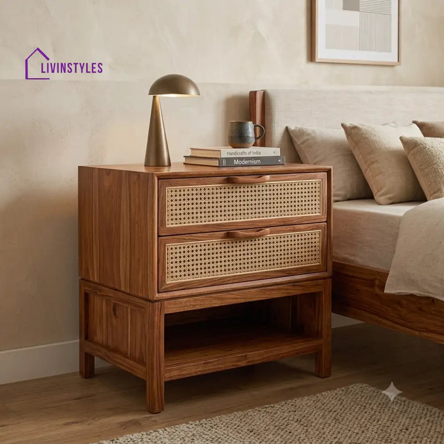 Kemi Premium Wooden Bedside Table | Side Table for Bedroom