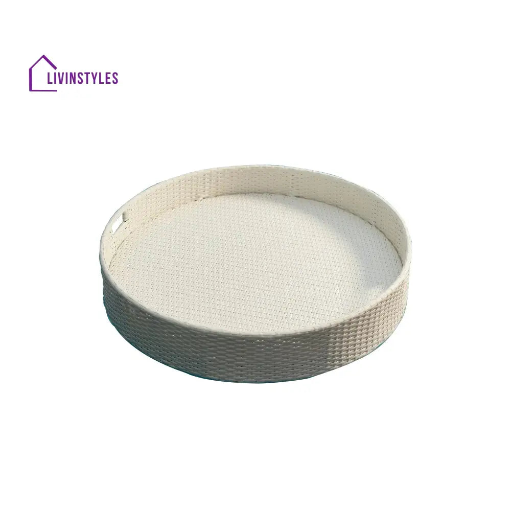 Ken Luxury Floating Serving Tray For Swimming Pool - White (Round) Floating Tray