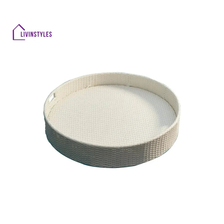 Ken Luxury Floating Serving Tray For Swimming Pool - White (Round) Floating Tray