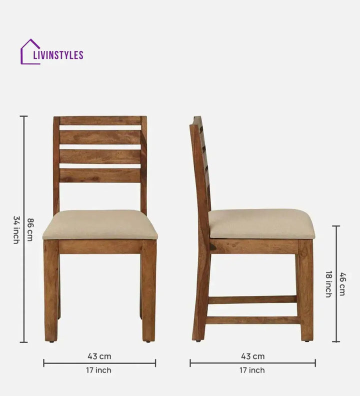 Kentan Sheesham Wood 6 Seater Dining Set In Rustic Teak With Bench,