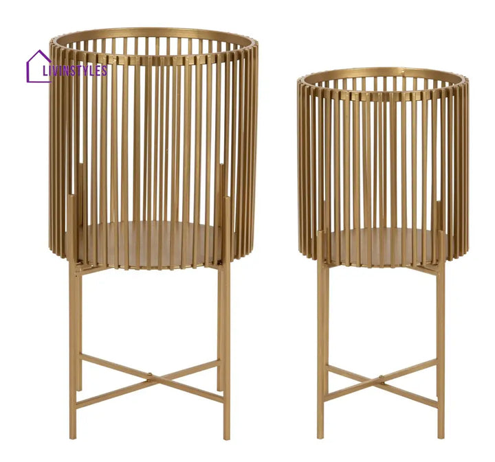 Ketaki Metal Black Plant Stand For Balcony