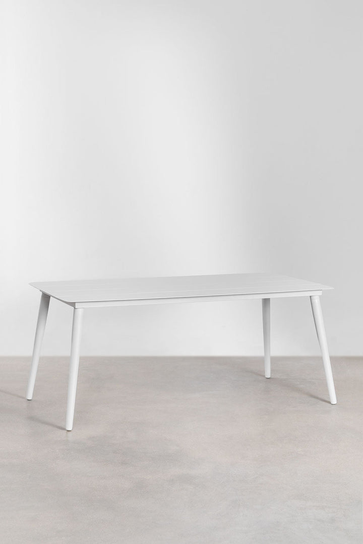 Trinidad Outdoor Patio Dining Seating Set 4 Chairs and 1 Table Set (White) Braided & Rope