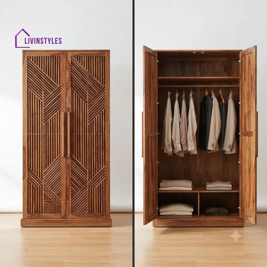 Keya Wooden Wardrobe for Clothes | Cupboard for Clothes