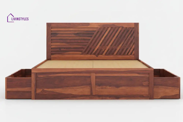 Khanh Drawer Bed in Sheesham Wood - King Size