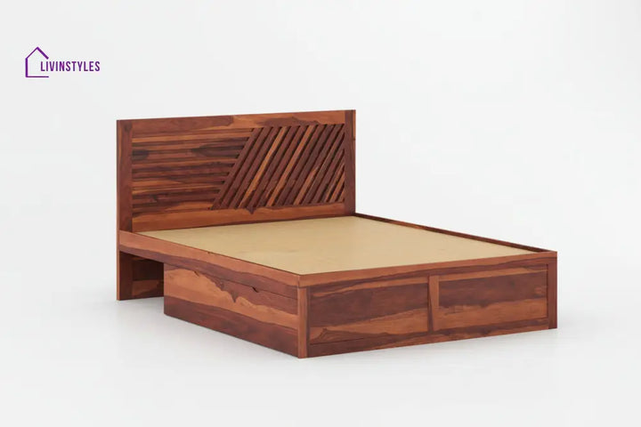 Khanh Drawer Bed in Sheesham Wood - King Size