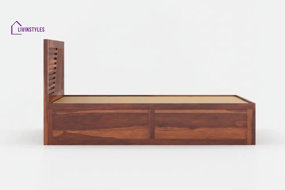 Khoa Box Storage Bed in Sheesham Wood - King Size
