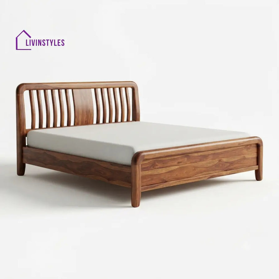 Kholeka Wooden Double Bed | King Size Bed | Queen Size Bed - Bed Without Storage
