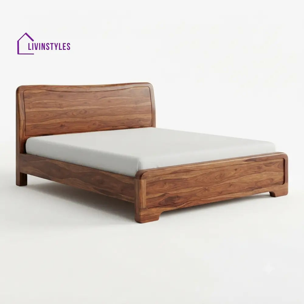 Khosi Wooden Double Bed | King Size Bed | Queen Size Bed - Bed Without Storage
