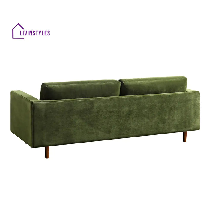 Henrietta Large 3-Seater Sofa Moss Green Velvet Sofas
