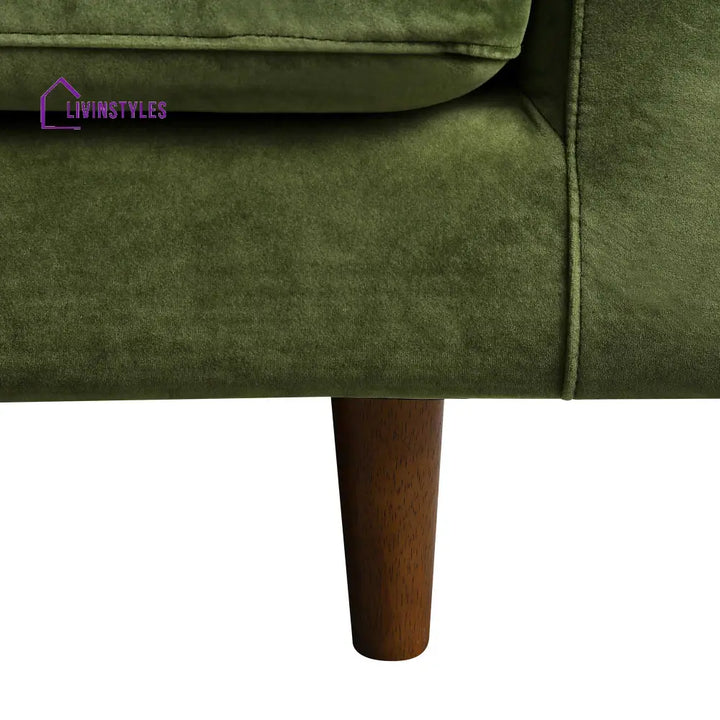 Henrietta Large 3-Seater Sofa Moss Green Velvet Sofas