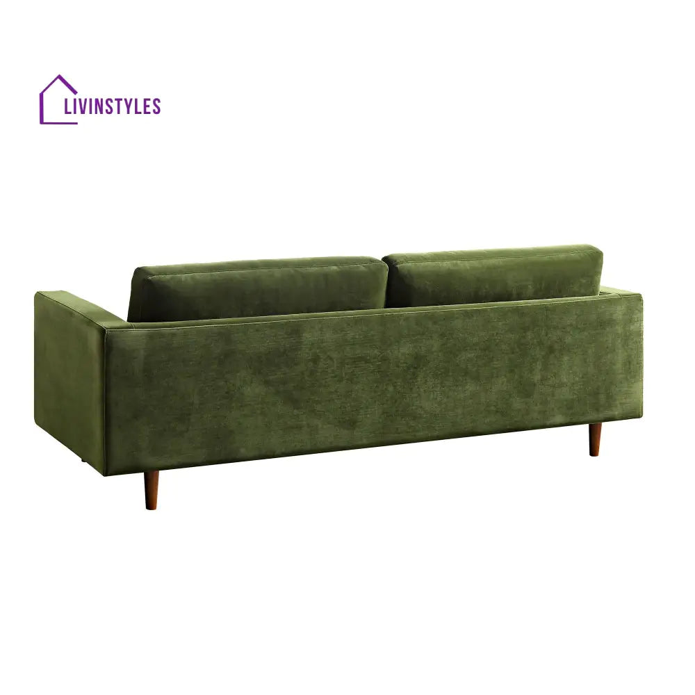 Henrietta Large 3-Seater Sofa Moss Green Velvet Sofas