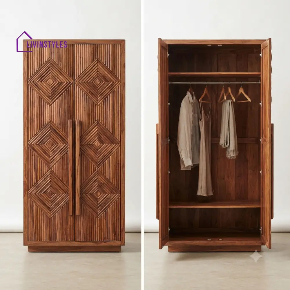 Khyati Wooden Wardrobe for Clothes | Cupboard for Clothes