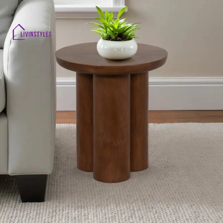 Kiara Solid Wood Drink Table | End Table | Side Table for Living Room