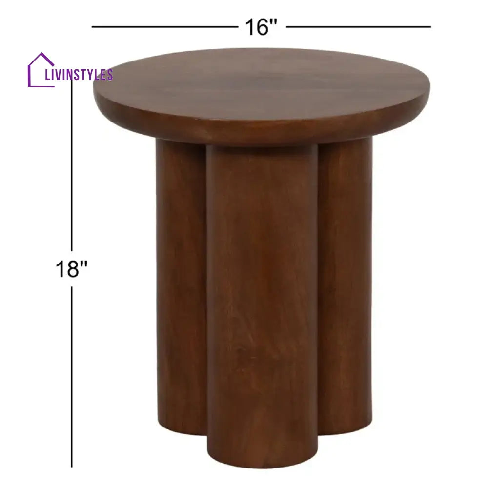 Kiara Solid Wood Drink Table | End Table | Side Table for Living Room