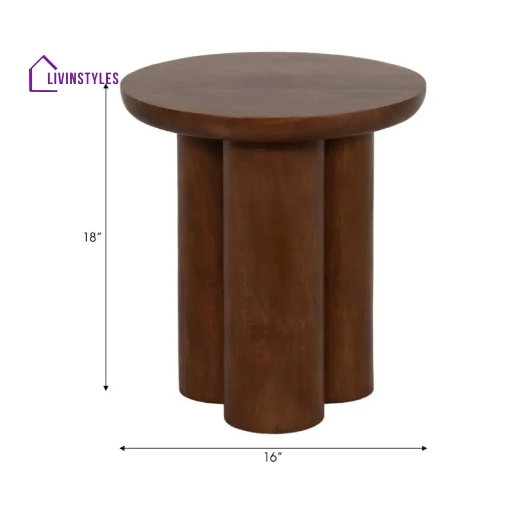 Kiara Solid Wood Drink Table | End Table | Side Table for Living Room