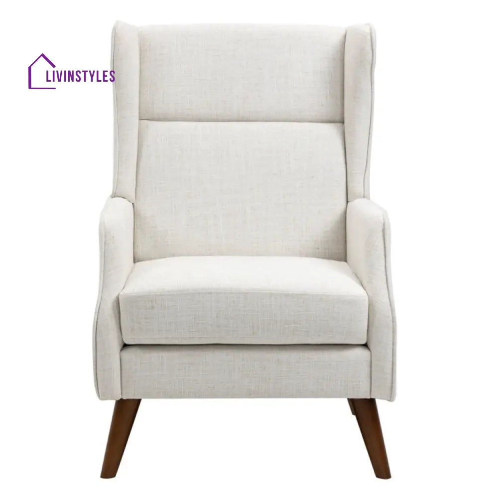 Kiara Solid Wood Frame and Fabric Arm Chair | Living Room Chair | Lounge Chair