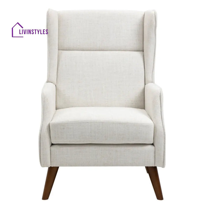 Kiara Solid Wood Frame and Fabric Arm Chair | Living Room Chair | Lounge Chair