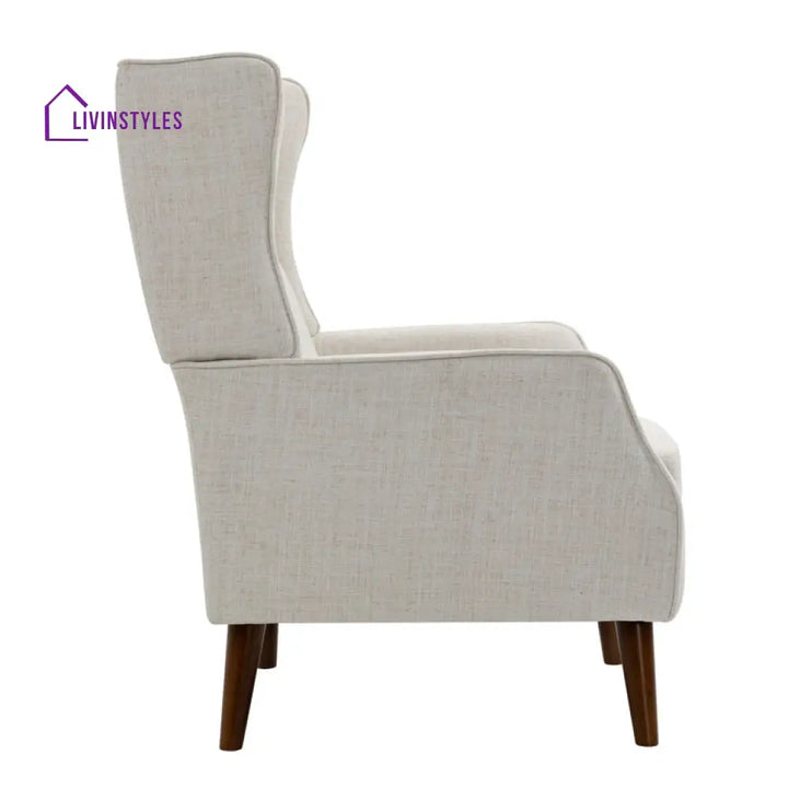 Kiara Solid Wood Frame and Fabric Arm Chair | Living Room Chair | Lounge Chair