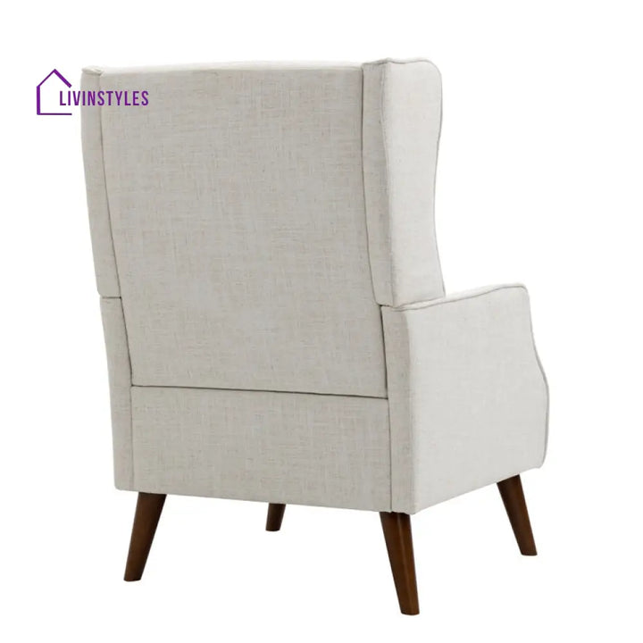 Kiara Solid Wood Frame and Fabric Arm Chair | Living Room Chair | Lounge Chair