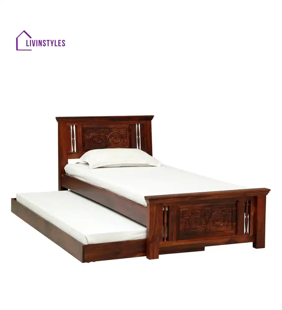 Devanti Traditional Solid Wood Trundle Beds Bedroom Furniture Sets