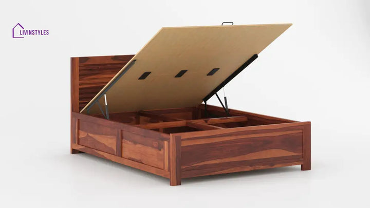 Kien Hydraulic Bed in Sheesham Wood - King Size