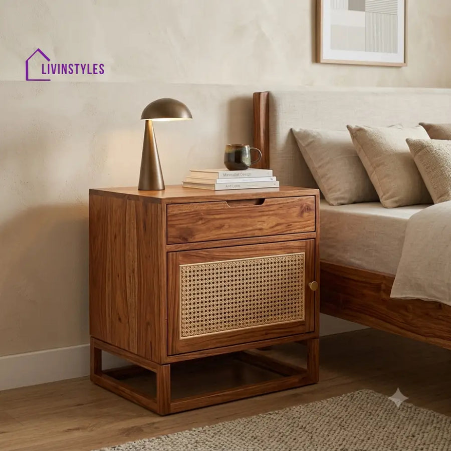 Kikelomo Premium Wooden Bedside Table | Side Table for Bedroom