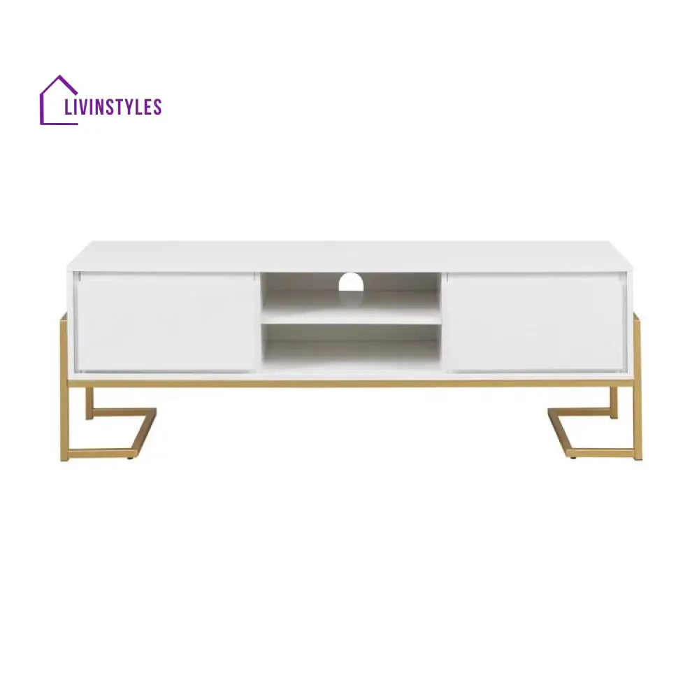 Kinsley Wooden Finish Tv Unit Stand for Living Room