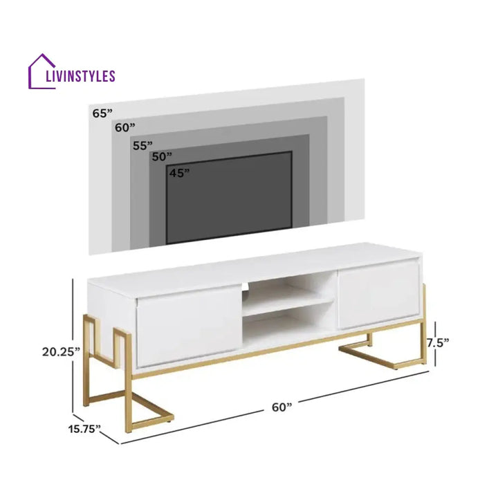 Kinsley Wooden Finish Tv Unit Stand for Living Room